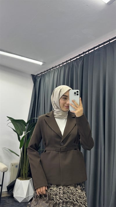 ŞAL DESENLİ CEKETLİ TAKIM