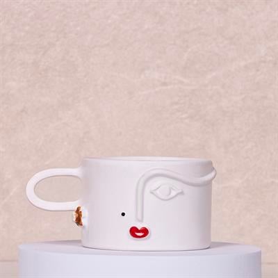 Kadın Silüet Kupa Mug - Seramik - El Yapımı