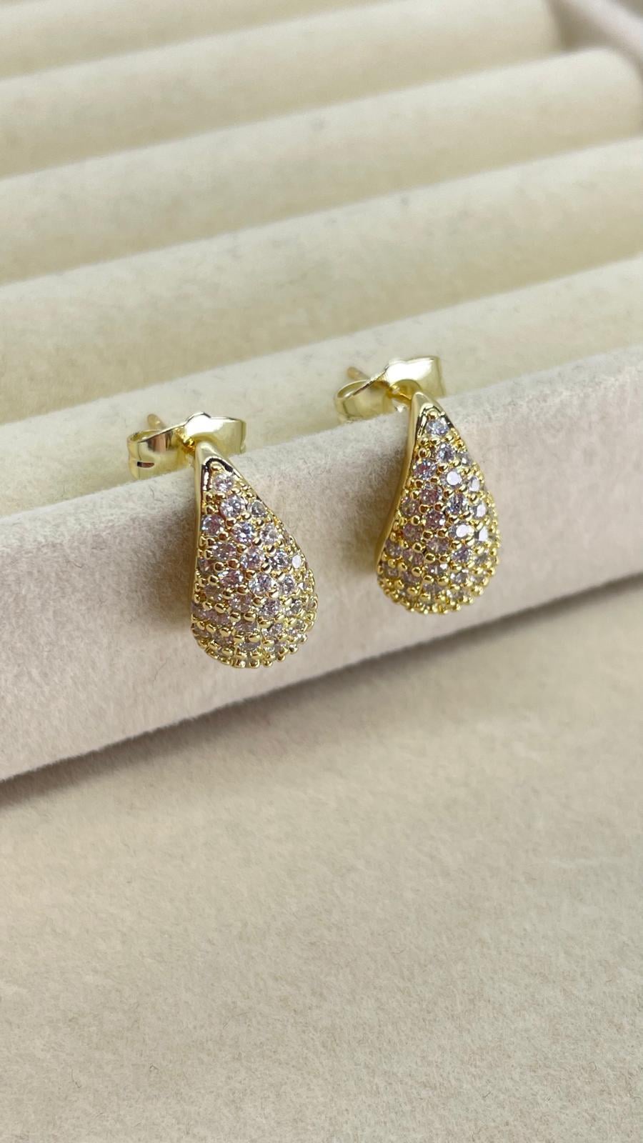 Damla Gold Küpe Orta