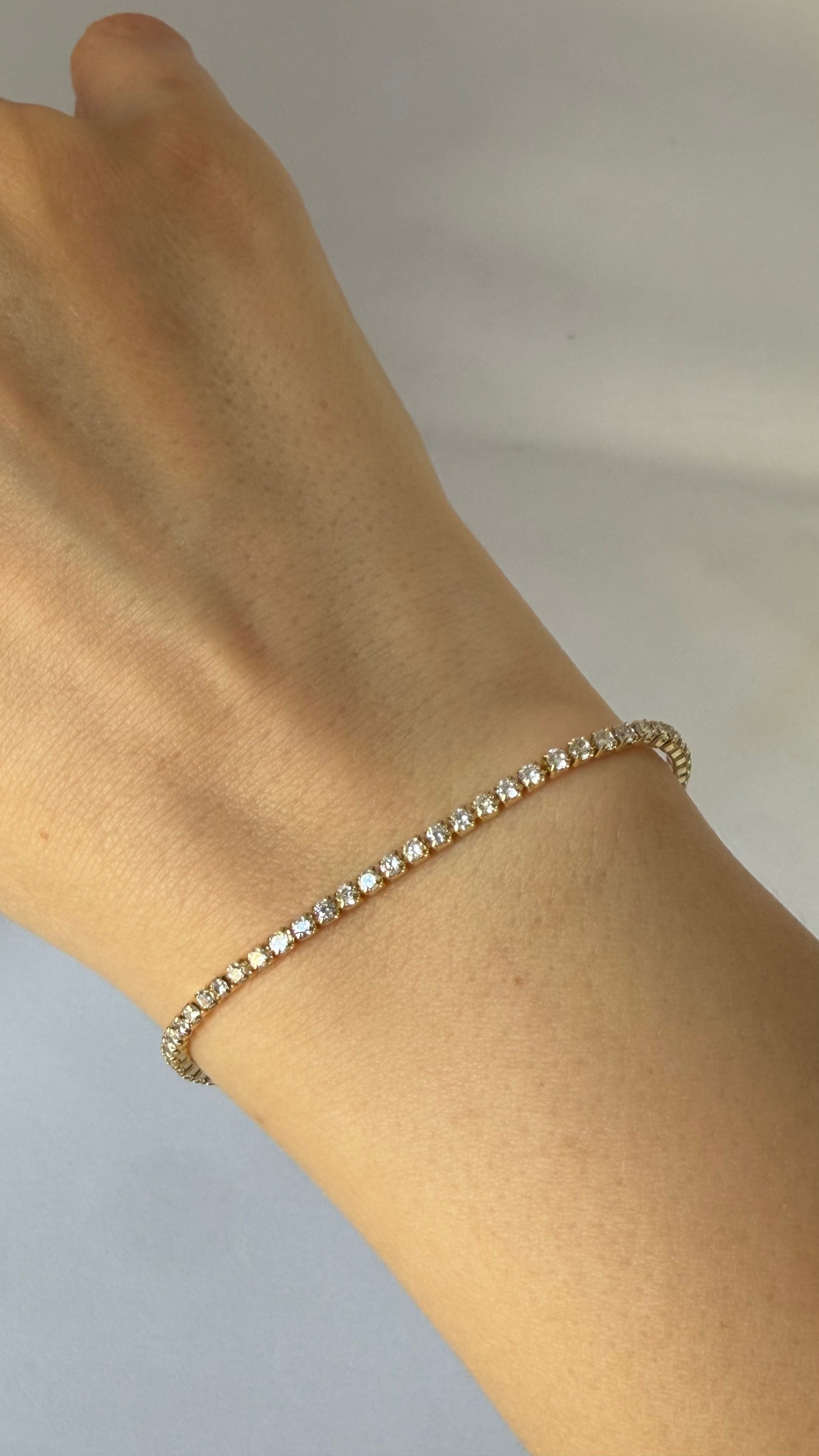 Gold Tenis Bileklik 2mm