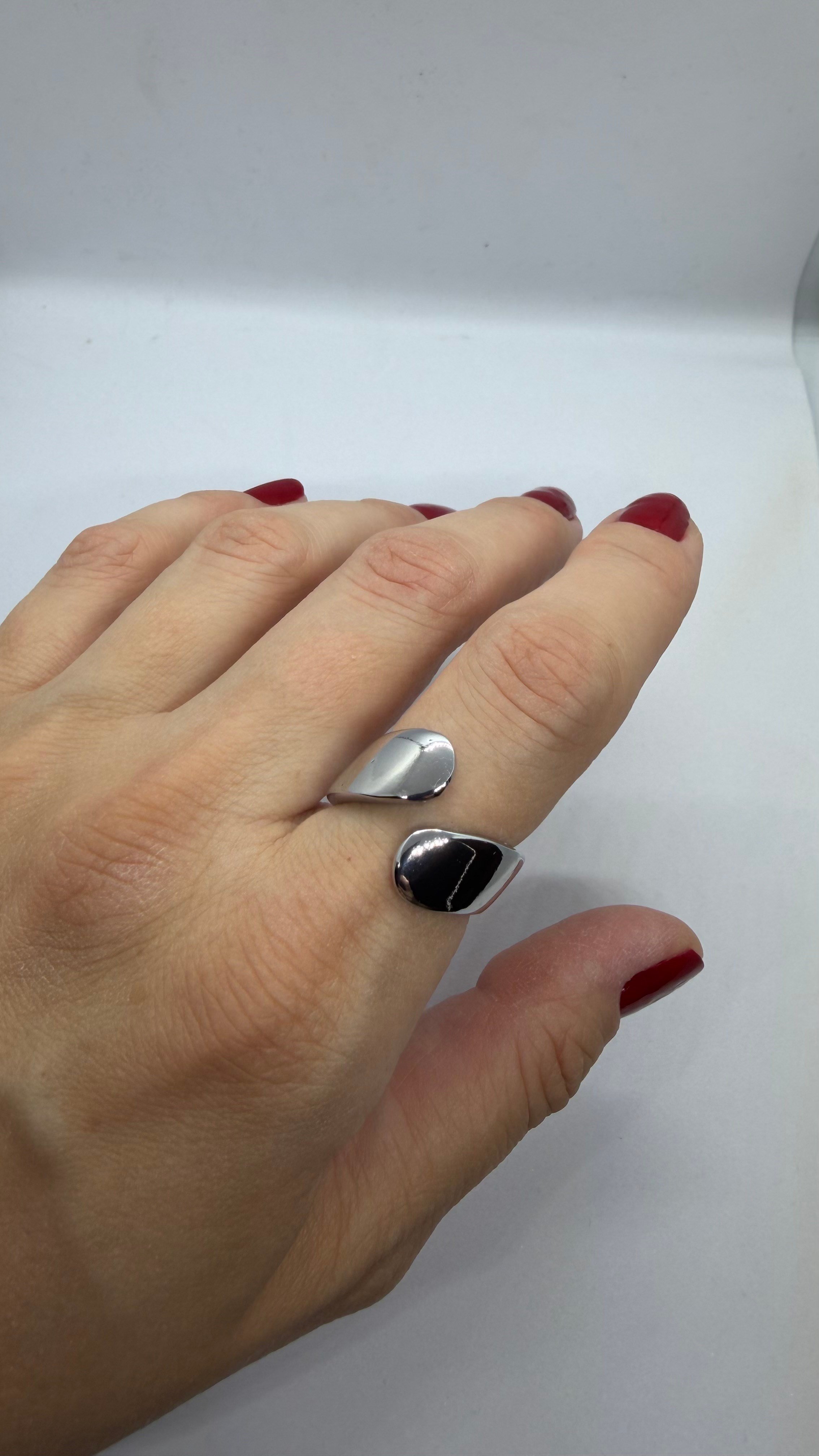 Silver Renk Ayarlanabilir Yüzük 