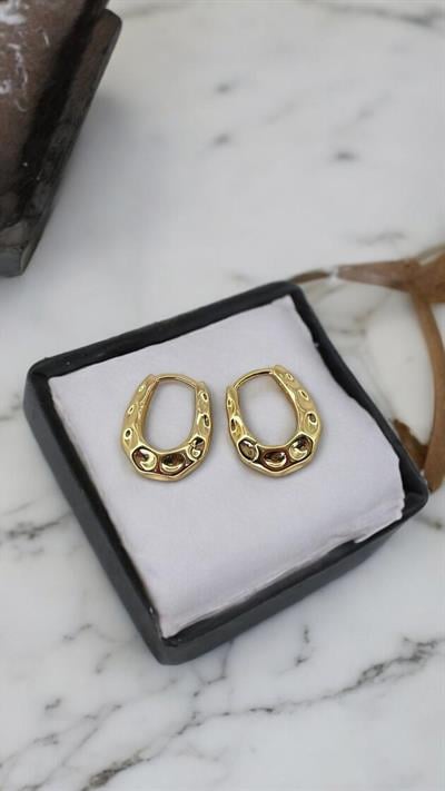 Mini Amorf Halka Küpe