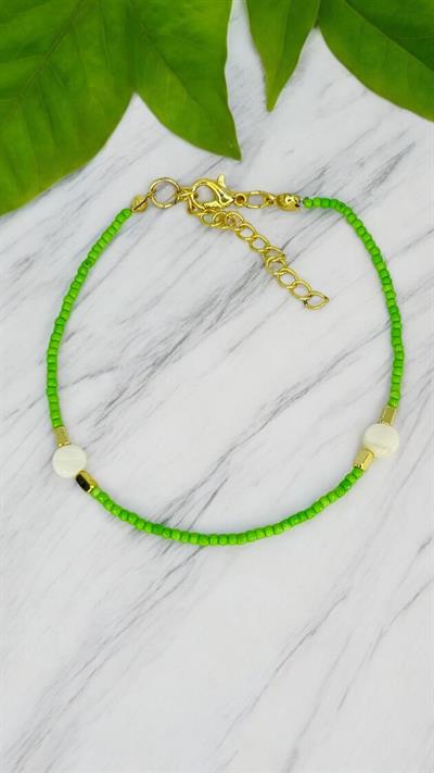 Yeşil Kum Boncuklu Bileklik ya da Halhal
