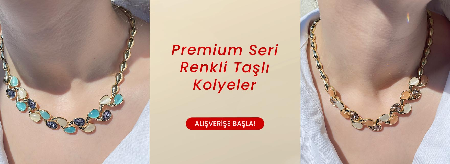 Premium Seri Renkli Taşlı Kolyeler