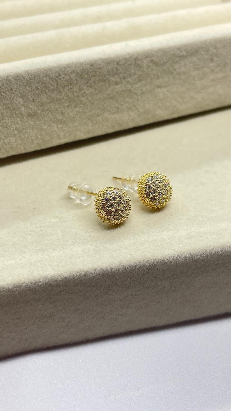  Gold Top Küpe Orta Boy 