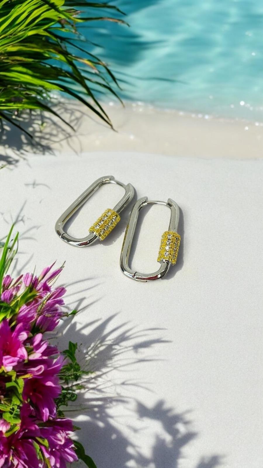 3 Burgu Oval Halka Küpe