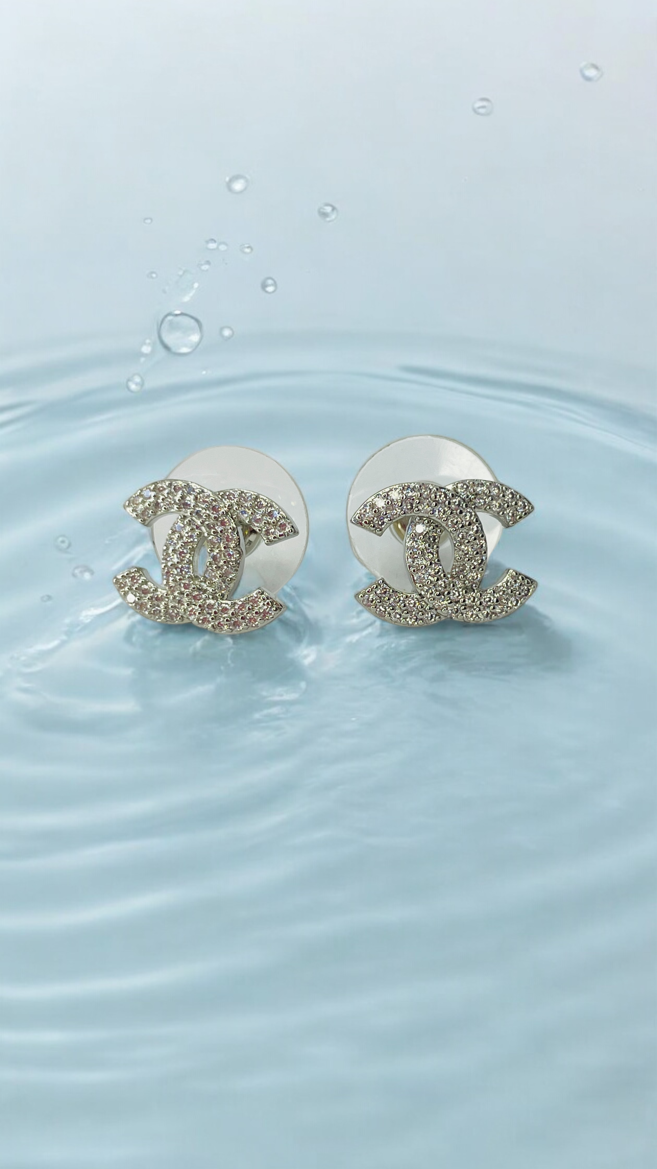 Chnl Marka Taşlı Küpe 