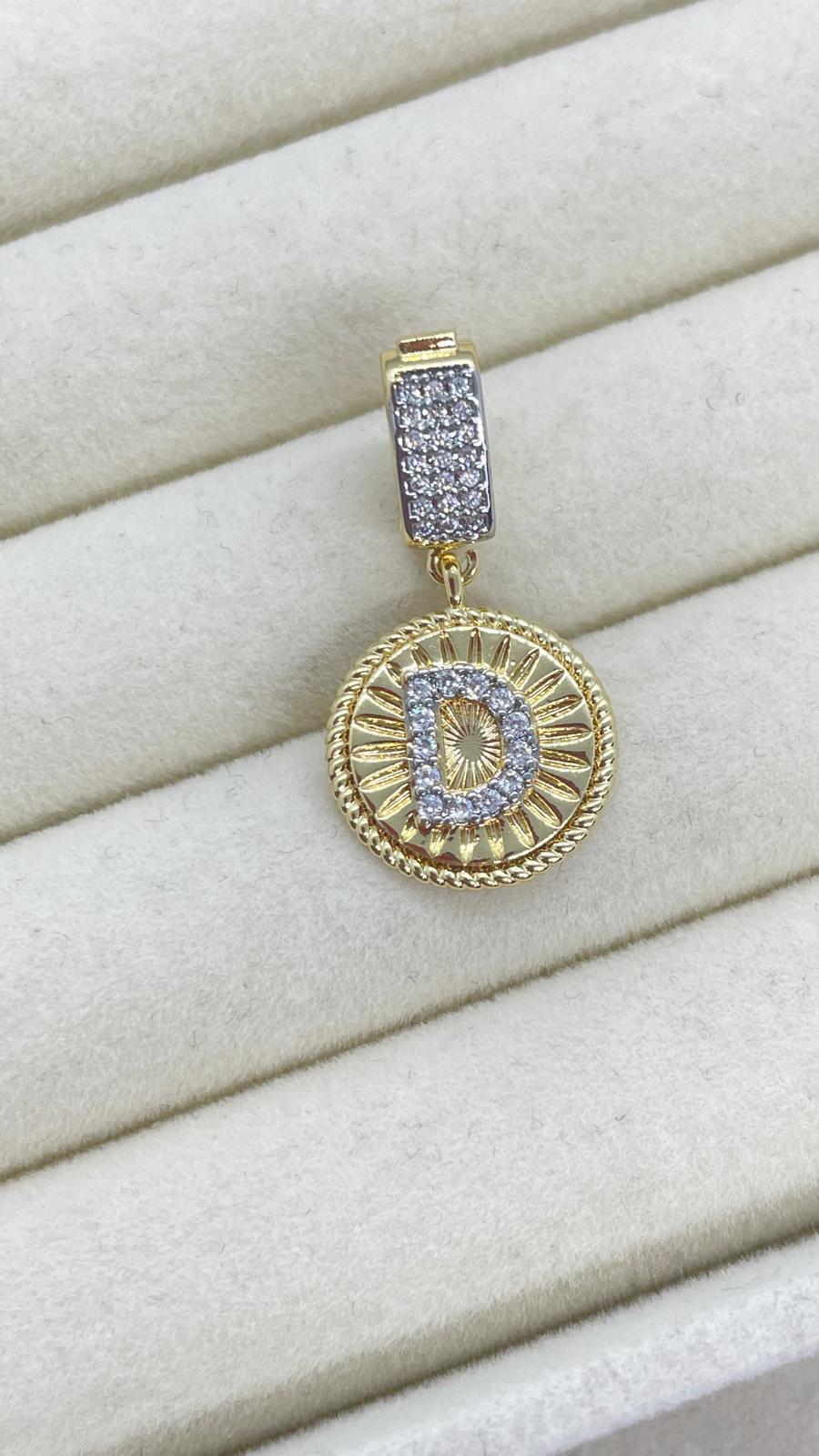 D Harfli Kolye Ve Bileklik Ucu Charm