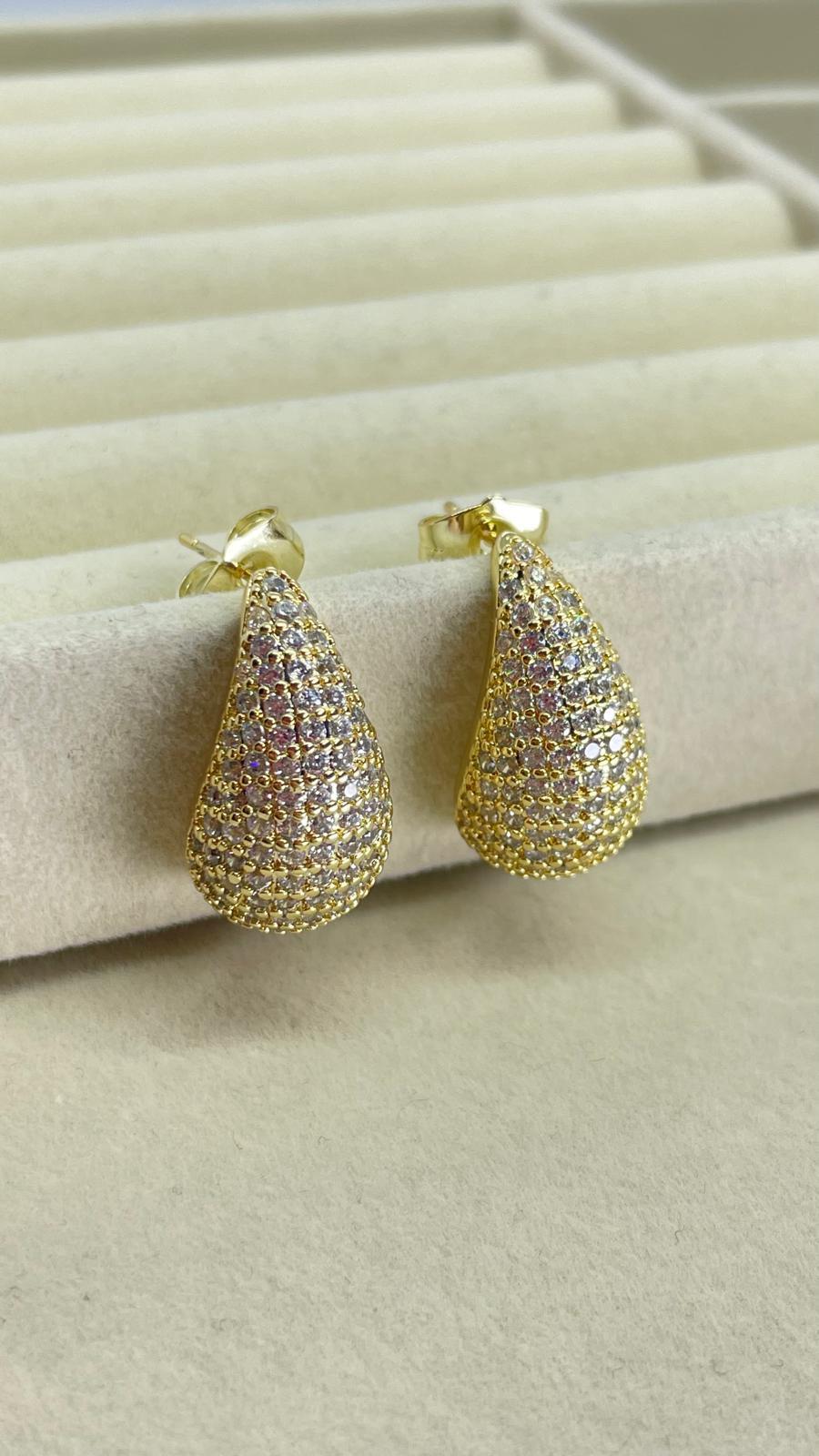 Gold Damla Küpe Büyük