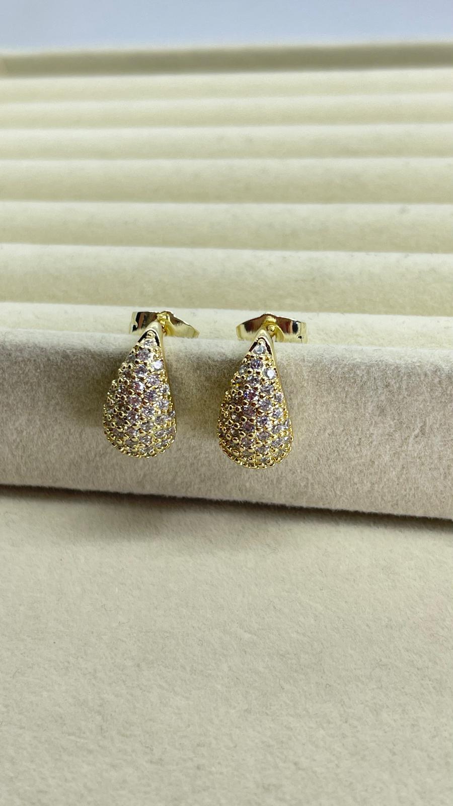 Gold Damla Küpe Mini