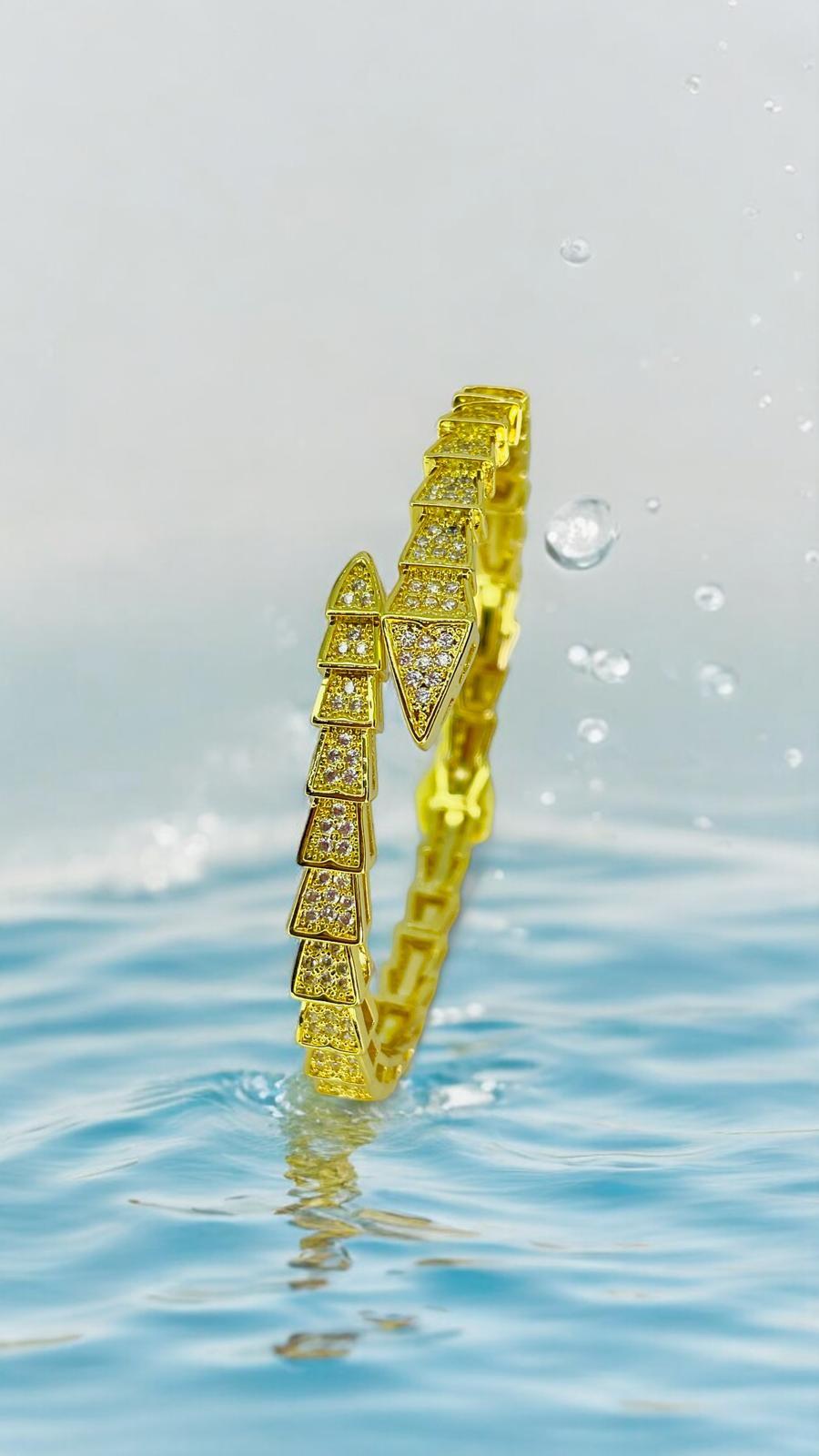 İthal Yılan Taşlı  Kelepçe