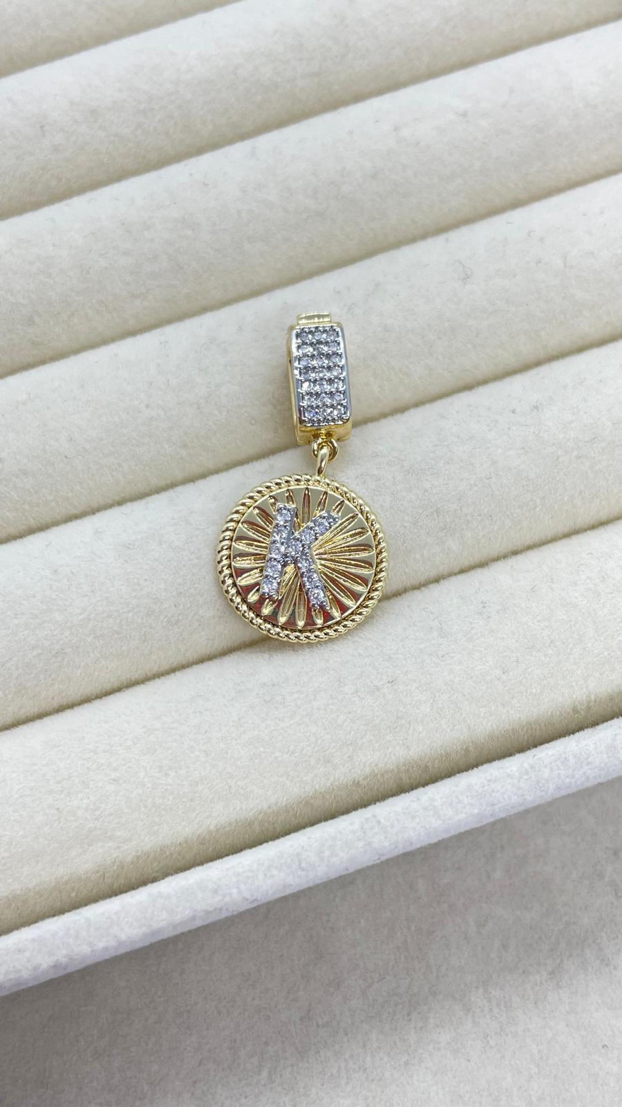 K Harfli Kolye Ve Bileklik Ucu Charm