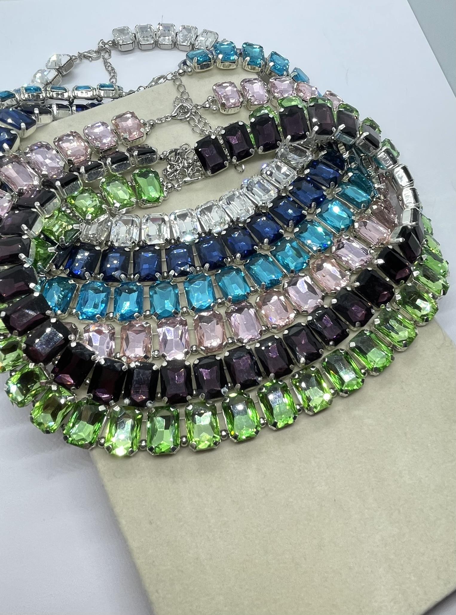 Mavi Swa Taşlı Choker Kolye