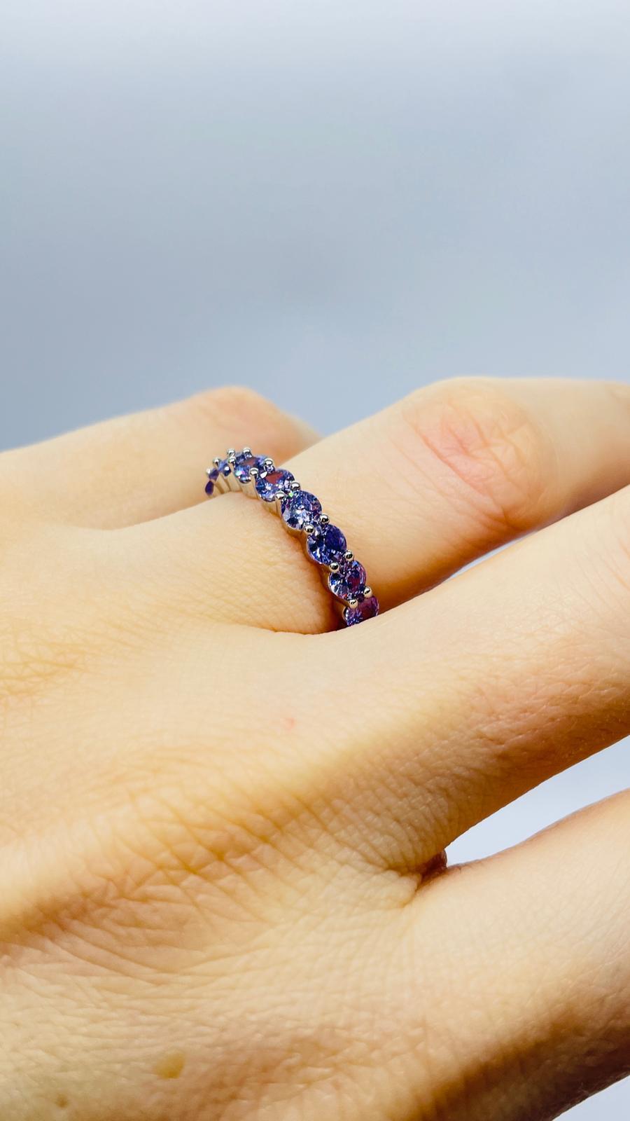 Tamtur Mor Taşlı Numaralı Yüzük