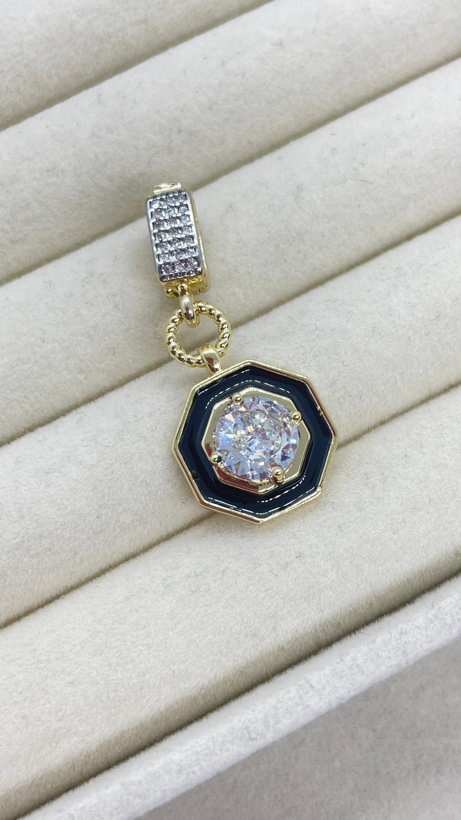 Tek Taşlı Kolye Ve Bileklik Ucu Charm