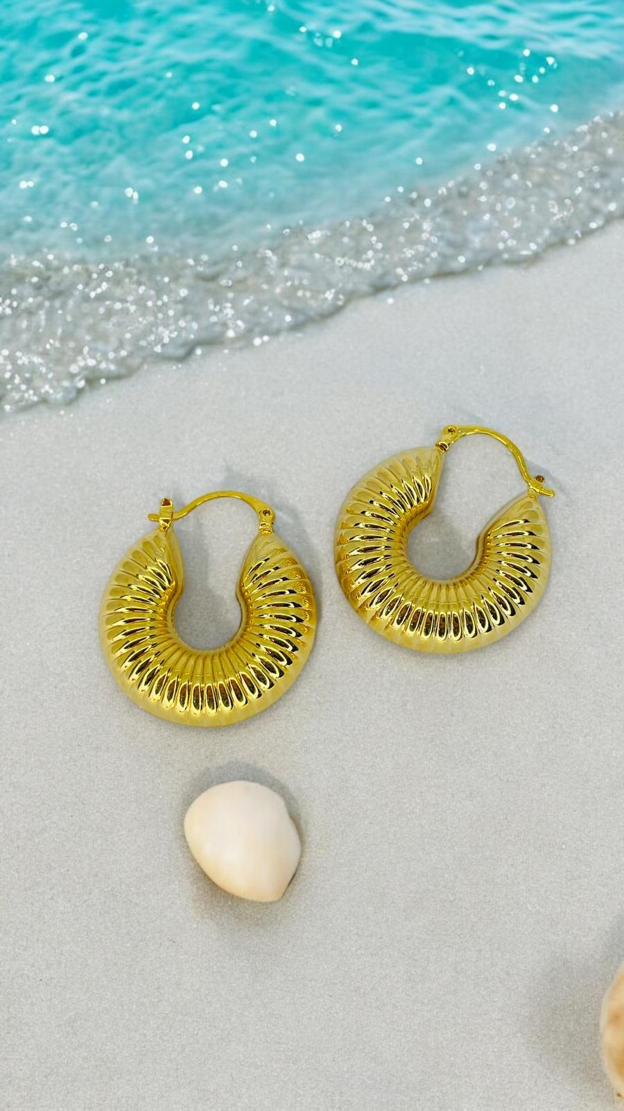 Tırtıklı Halka Küpe