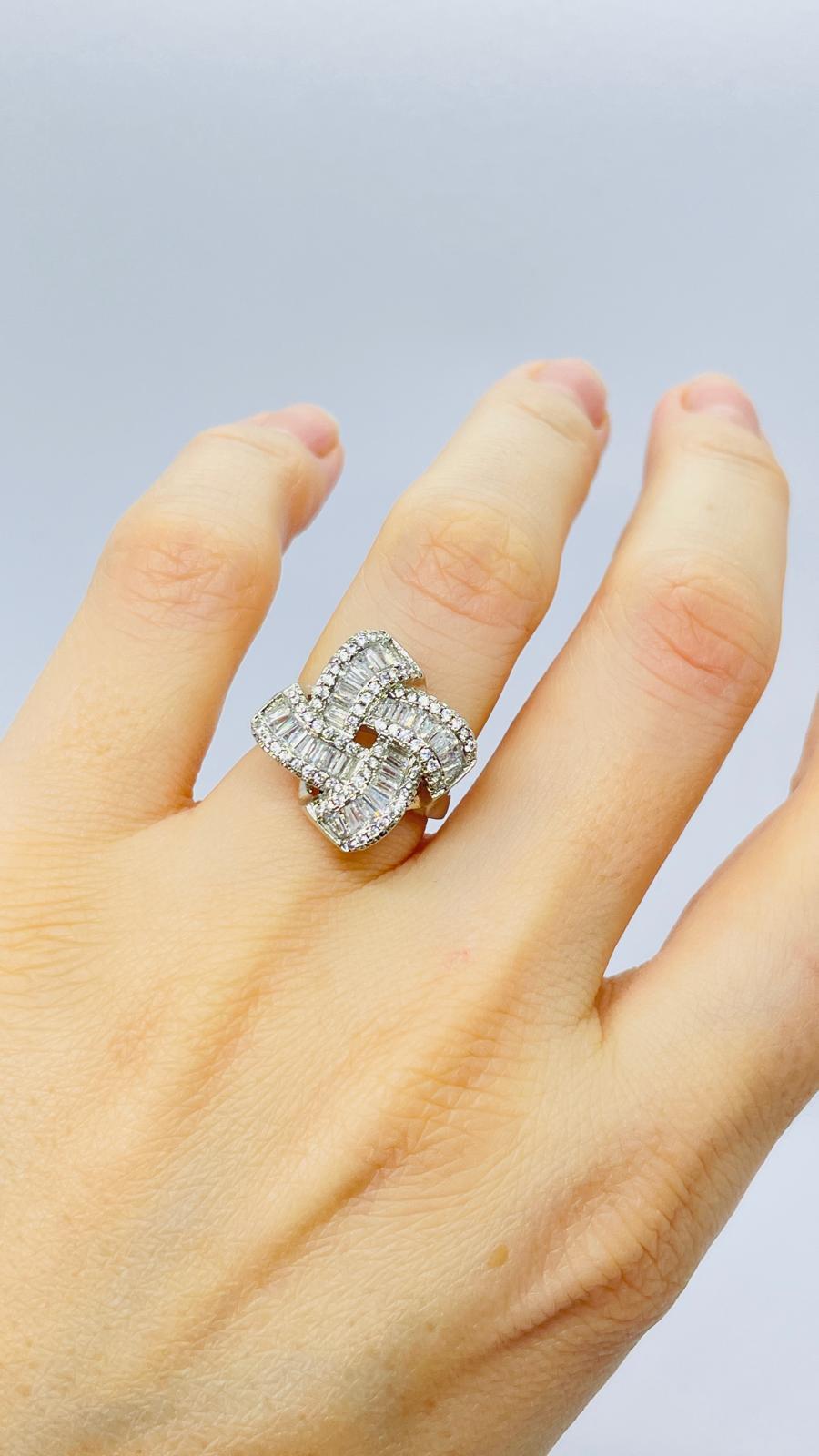 Yonca Baget Taşlı Ayarlanabilir Yüzük