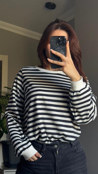 Çizgili Sweatshirt