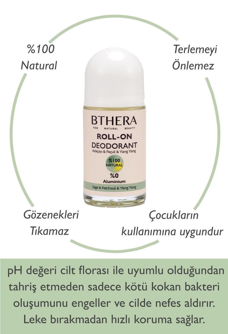 Doğal Roll-on Deodorant Adaçayı & Paçuli & Ylang Ylang
