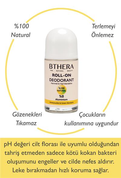 Doğal Roll-on Deodorant Hanımeli & Yeşil Mandalina
