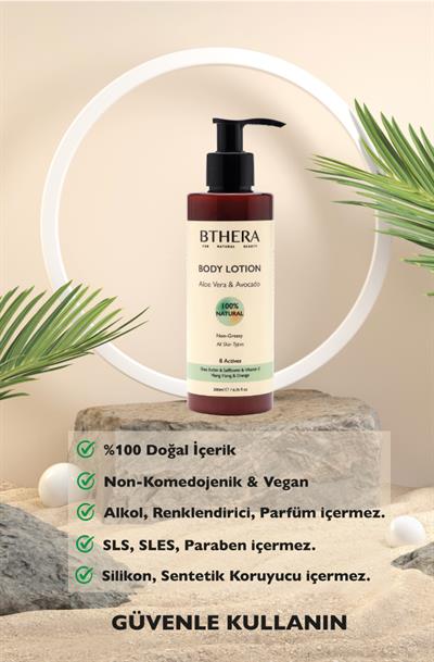 Güneş Sonrası Nemlendiricili Vücut Losyonu Aloe Vera & Avokado