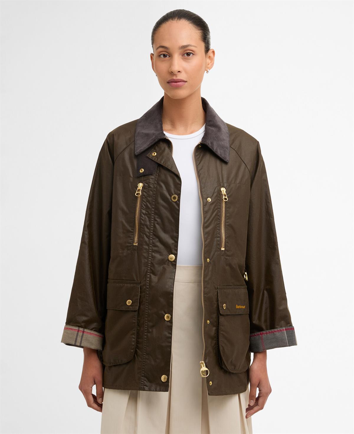 BarbourライダースジャケットXS Barbour Argill Yağlı Ceket BR51 Beech-Dress