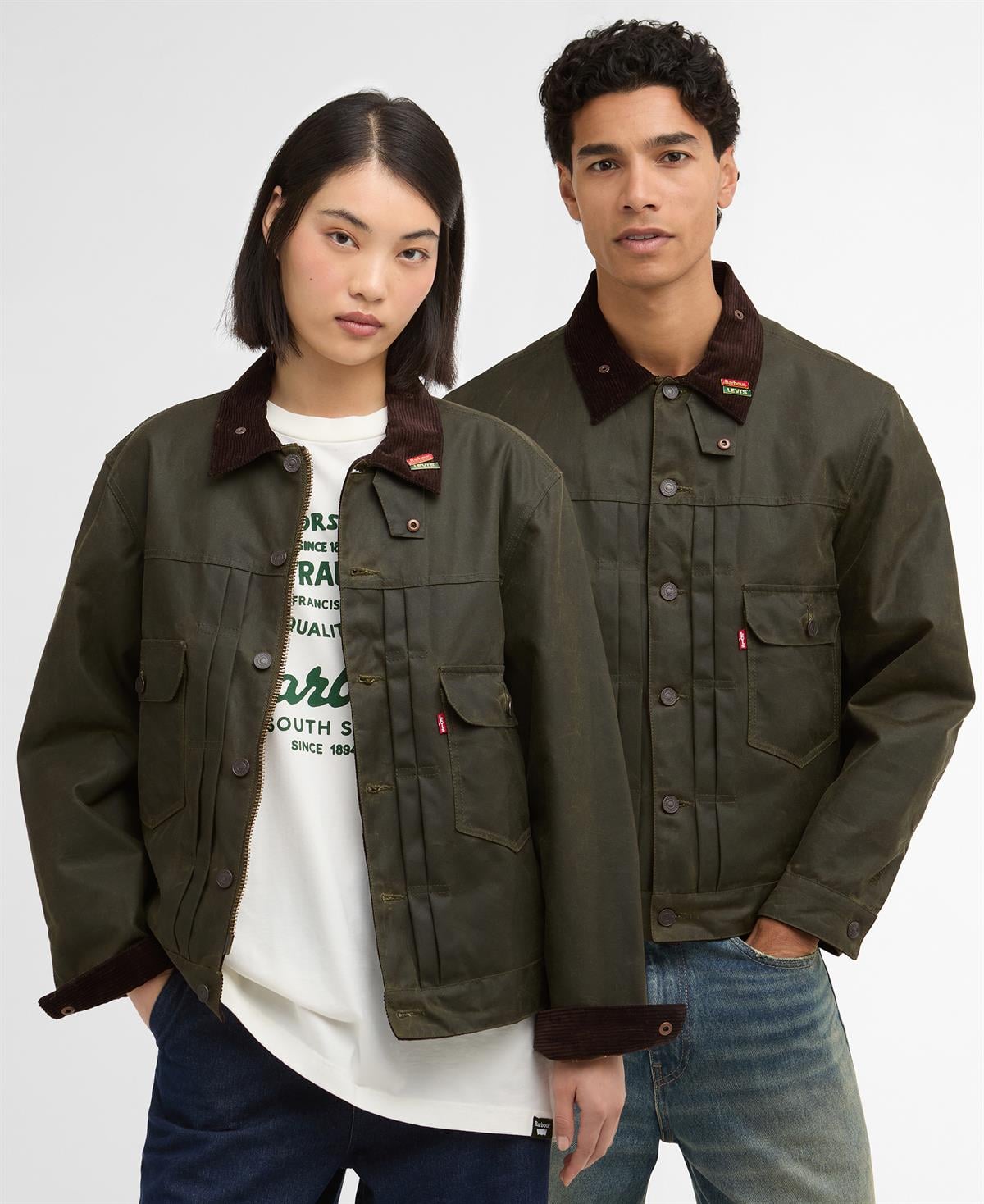 Barbour x Levis Type II Yağlı Ceket OL51 Archive Olive