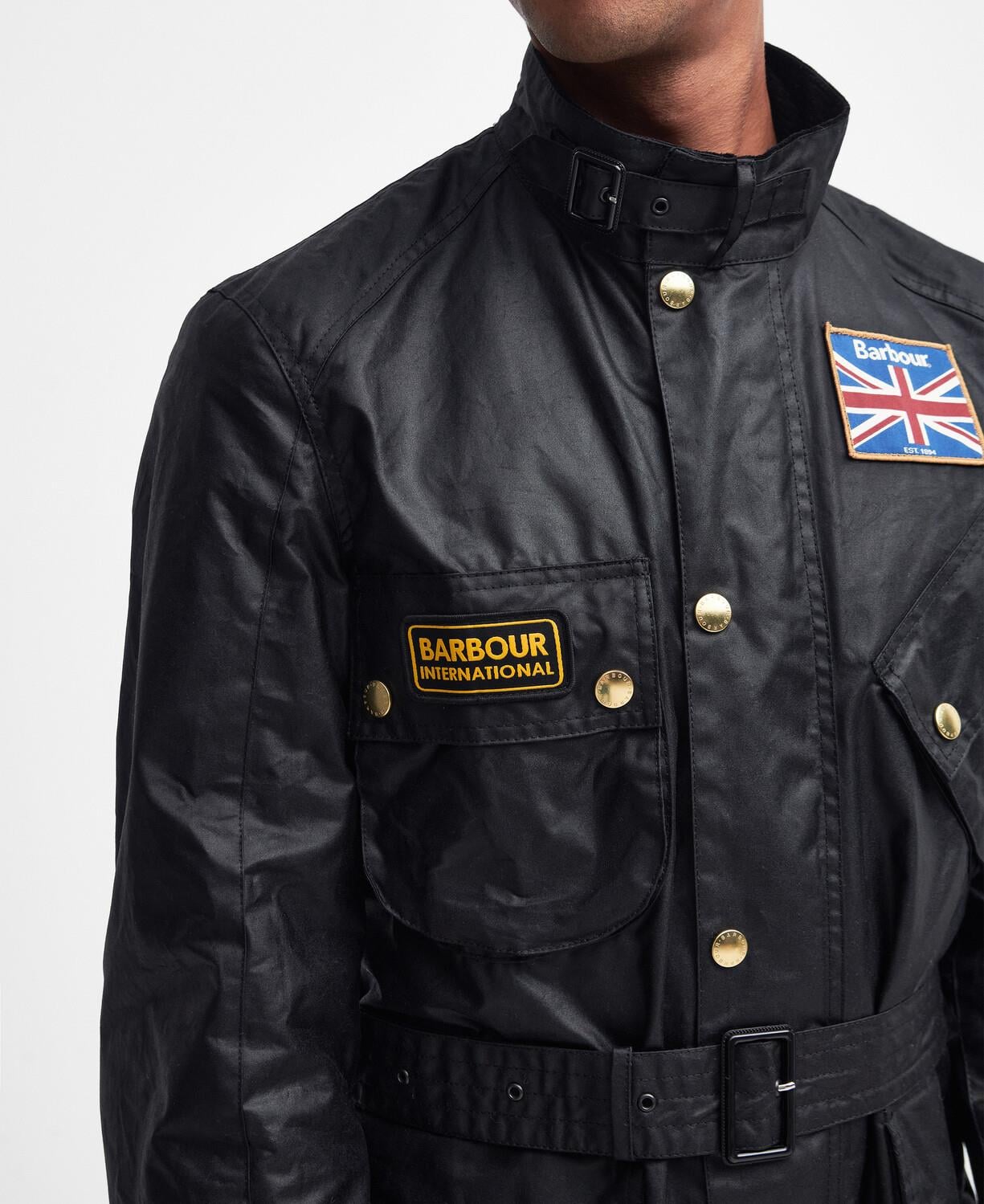 B.Intl Union Jack International Yağlı Ceket BK91 Black