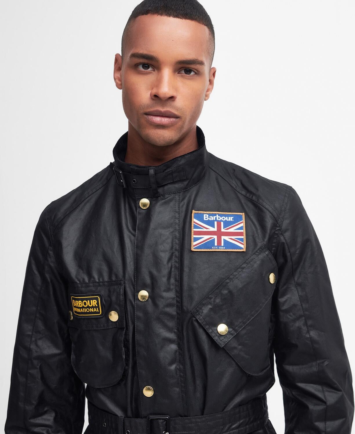 B.Intl Union Jack International Yağlı Ceket BK91 Black