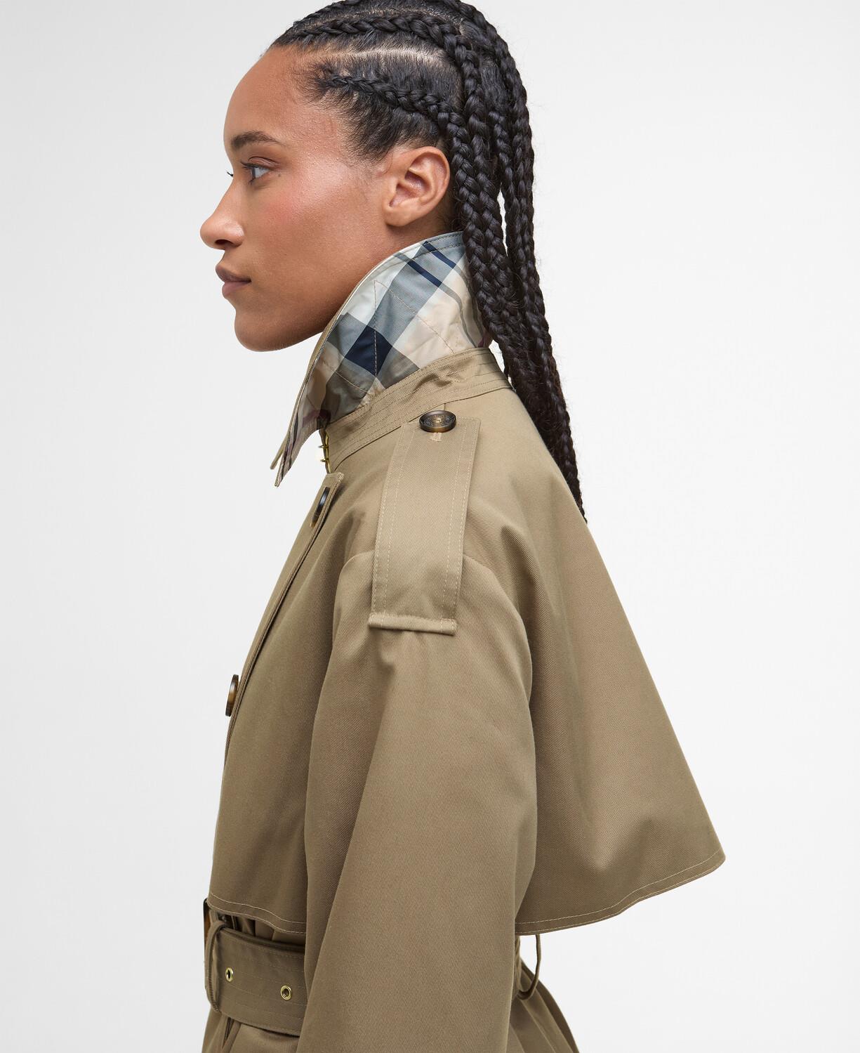 Barbour Aoife Trench Showerproof Ceket BE31 Military Brown
