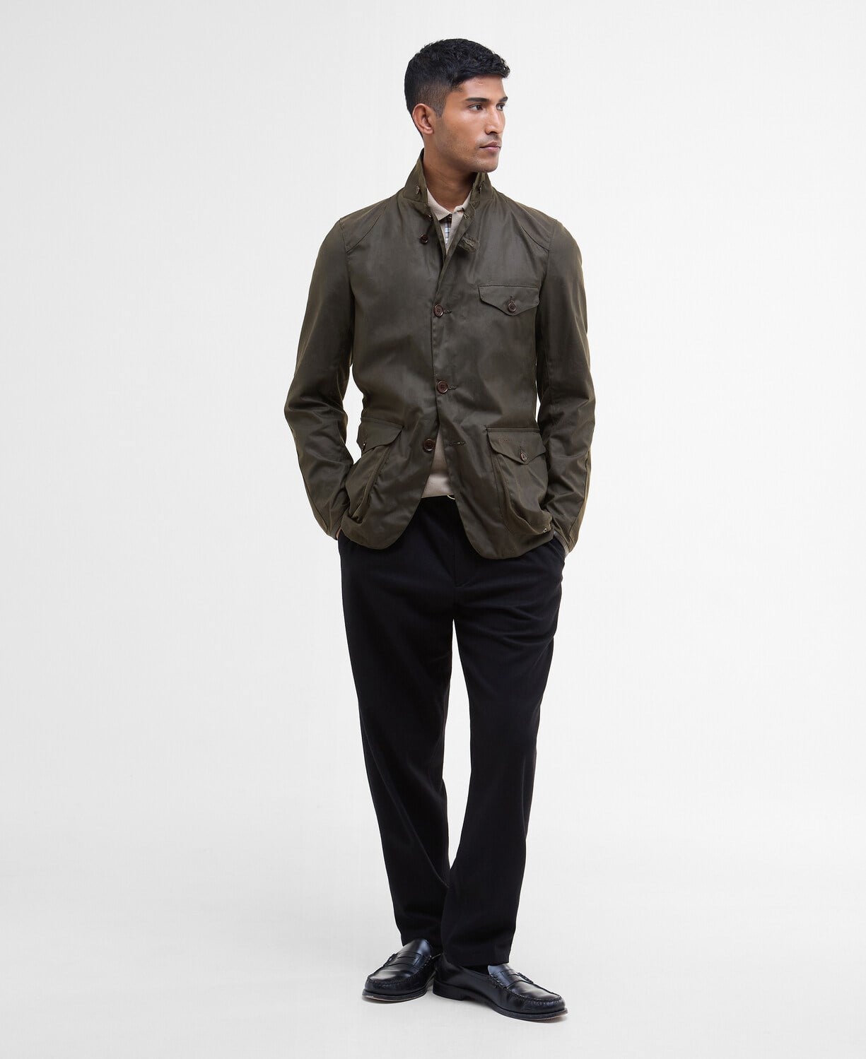 Barbour Beacon Sports Yağlı Ceket OL71 Olive