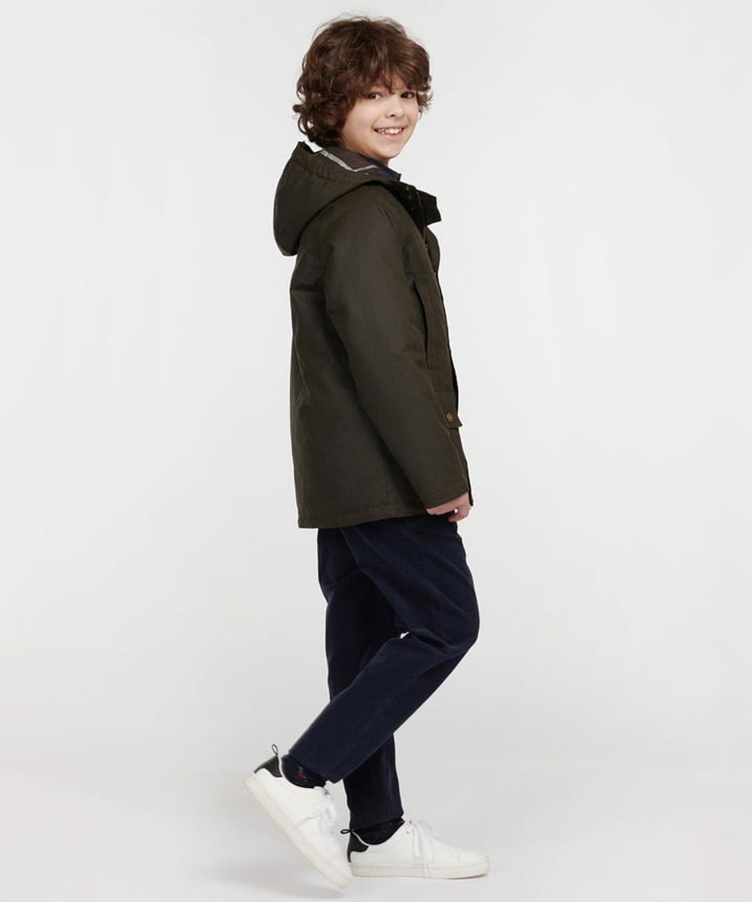 Barbour Boys Hooded Beaufort Yağlı Parka OL71 Olive