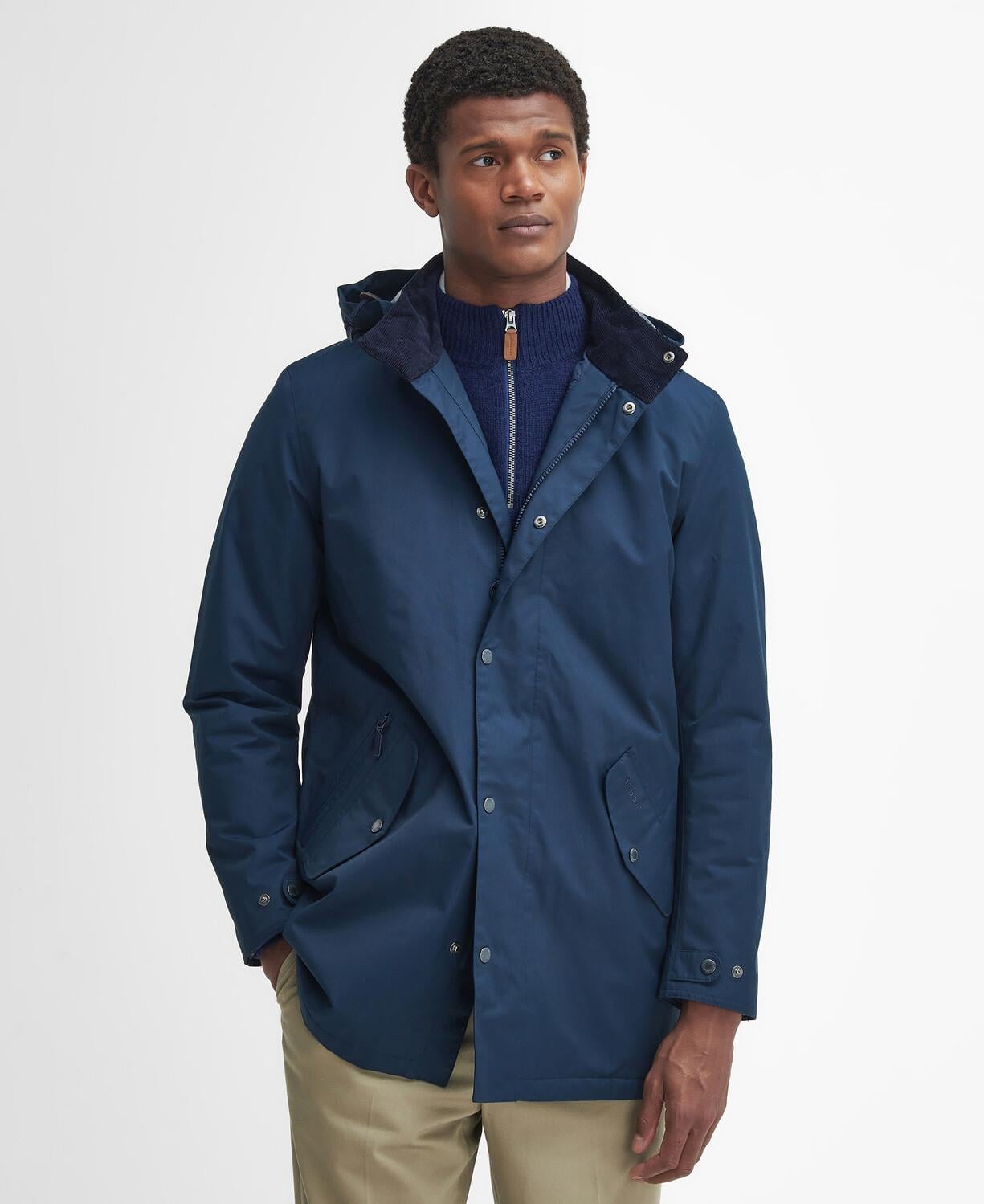 Barbour Chelsea Mac Waterproof Jacket NY73 Navy