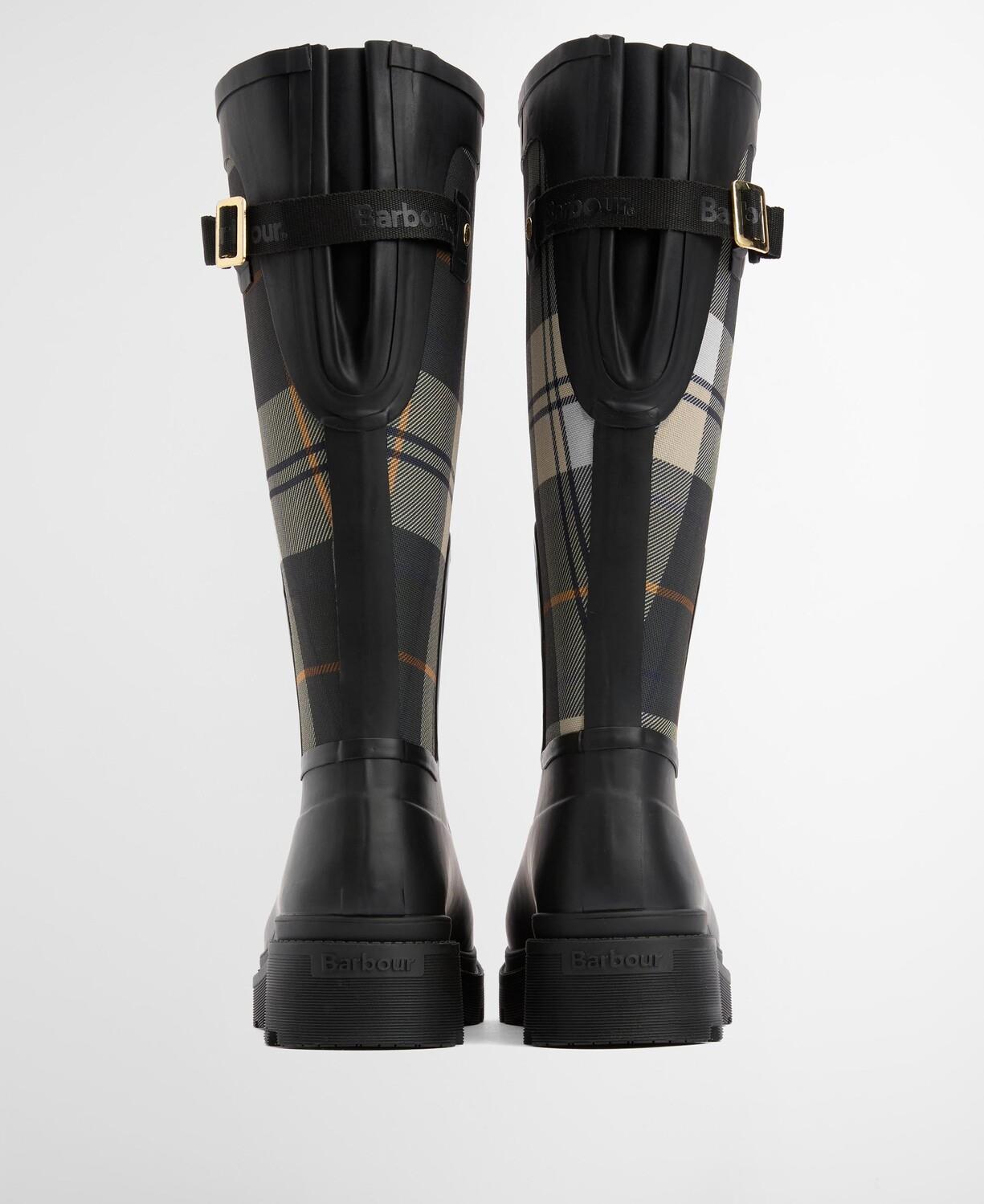 Barbour Dena Tall Welly Çizme BK71 Black-Ancient Tartan