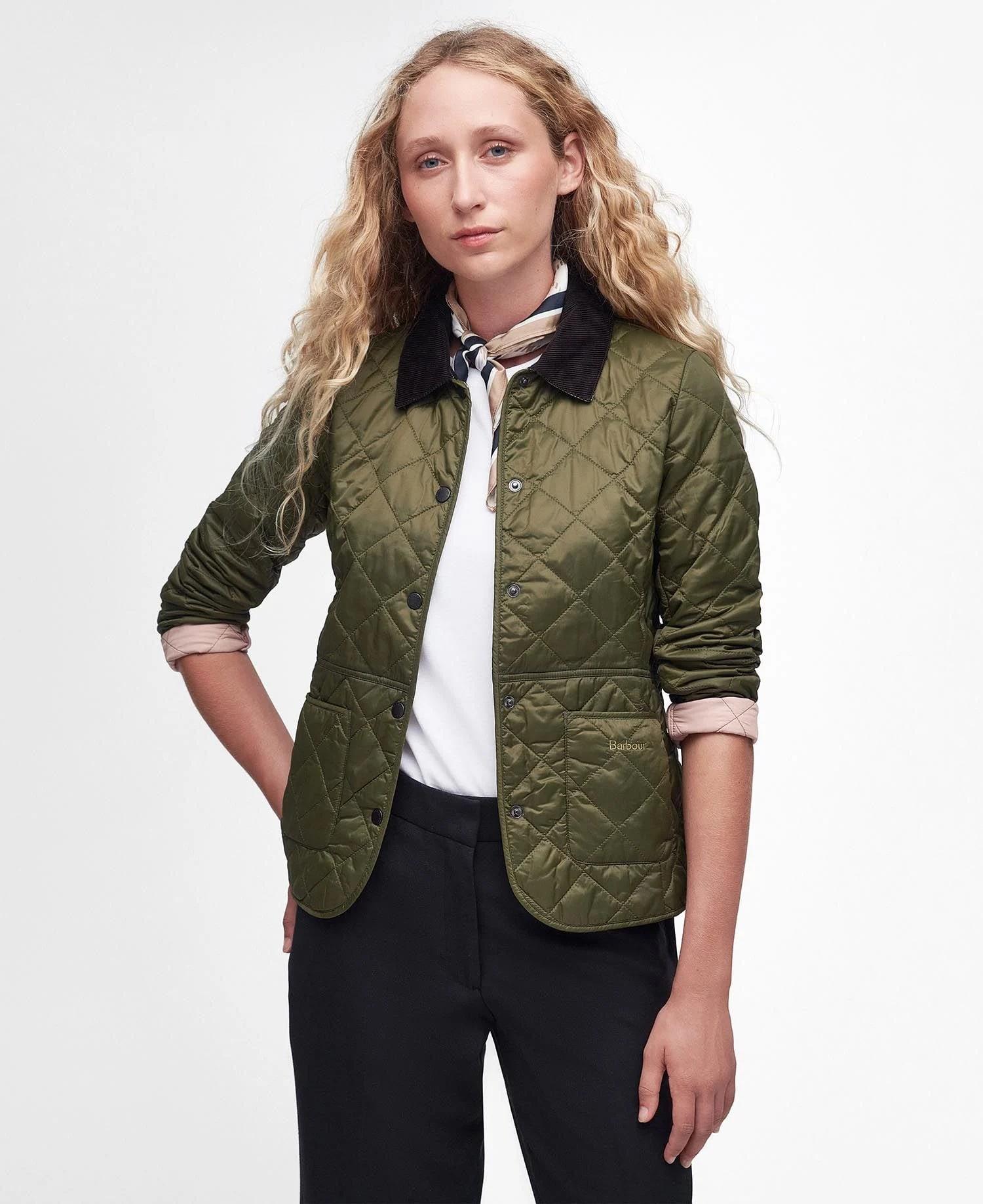 Barbour Deveron Kapitone Ceket OL51 Olive