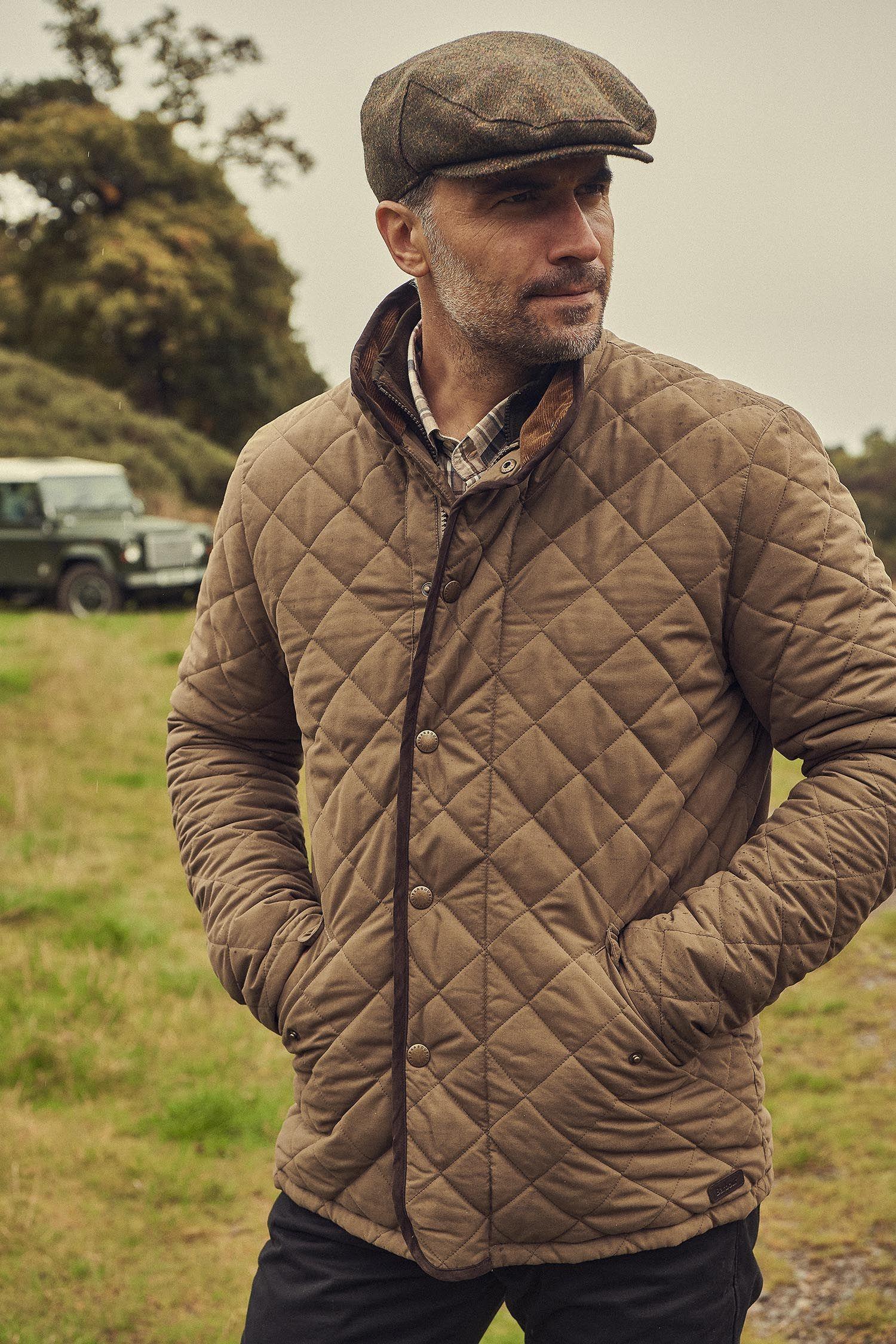 Barbour Waterproof Shoveler Kapitone Ceket OL52 Clay