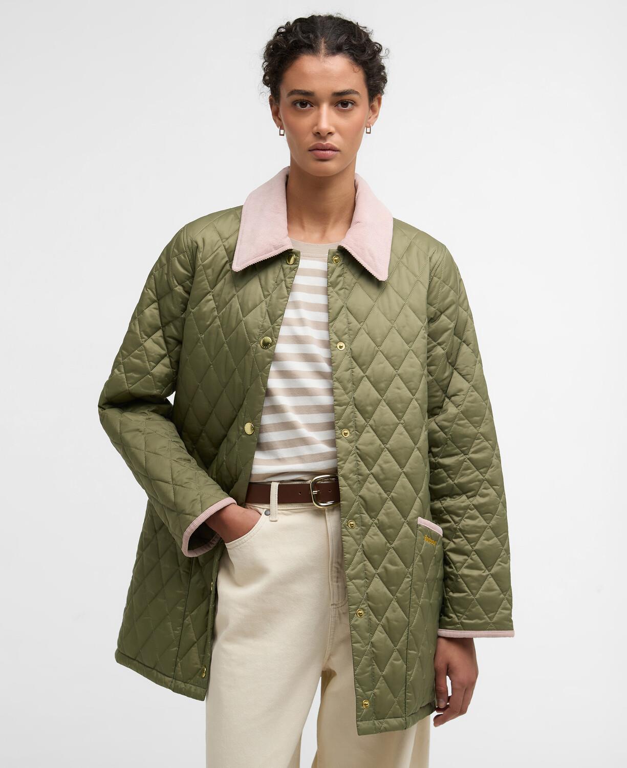Barbour Icons Modern Liddesdale Kapitone Ceket GN14 Bleached Olive