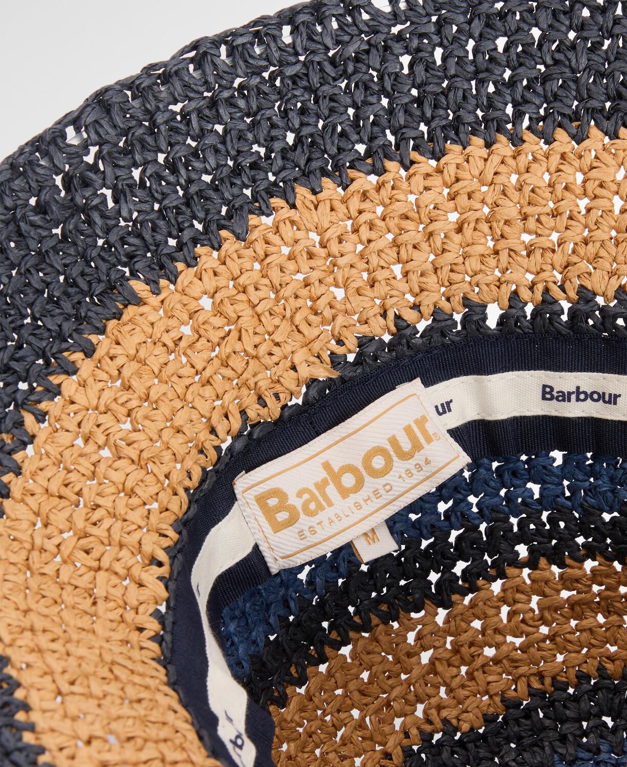 クラッチ　Barbour 衣類カバー Barbour Josie Crochet Bucket Şapka IN71 Indigo-Tan-Black