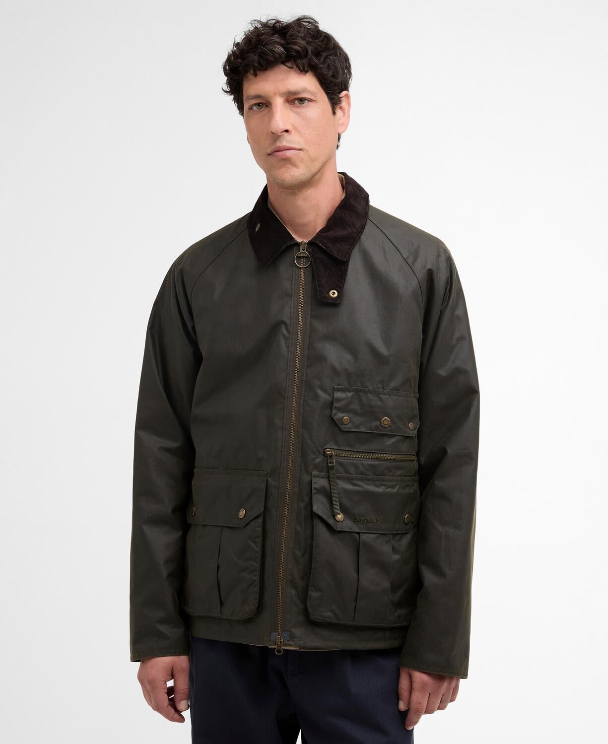 Barbour Re-Engineered Blackett Spey Yağlı Ceket OL99 Archive Olive