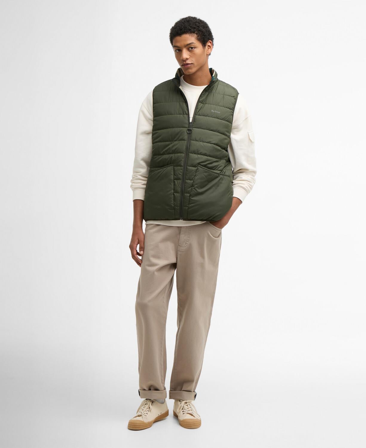 Barbour Reversible Tartan Puffer Yelek TN54 Ancient Tartan