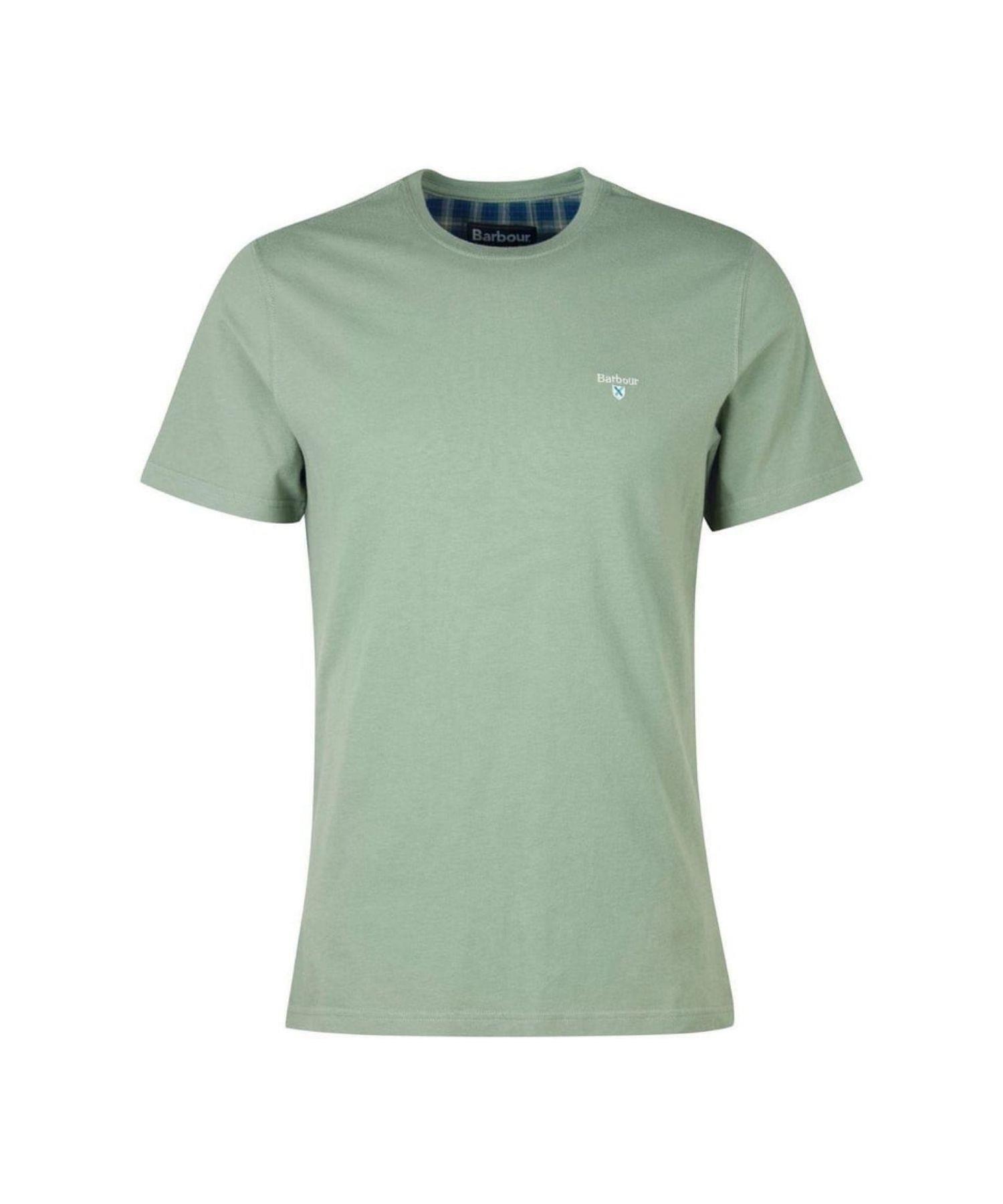 BARBOUR タタン スホツ Tシャツ MTS0670092 GN49AGAVEGREEN Barbour Tartan Sports T-Shirt GN49 Agave Green
