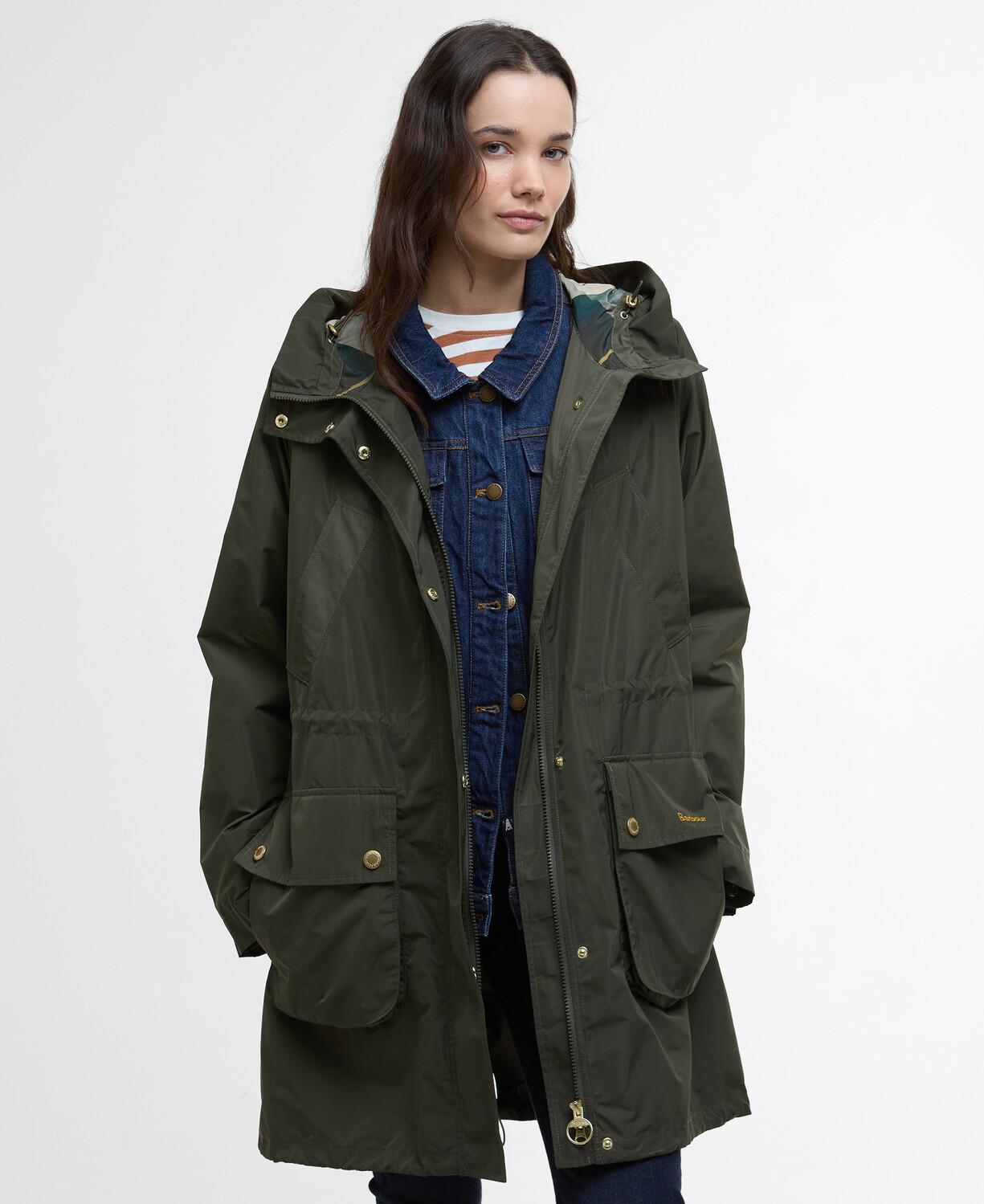 Barbour Una Showerproof Ceket OL51 Olive-Ancient Tartan
