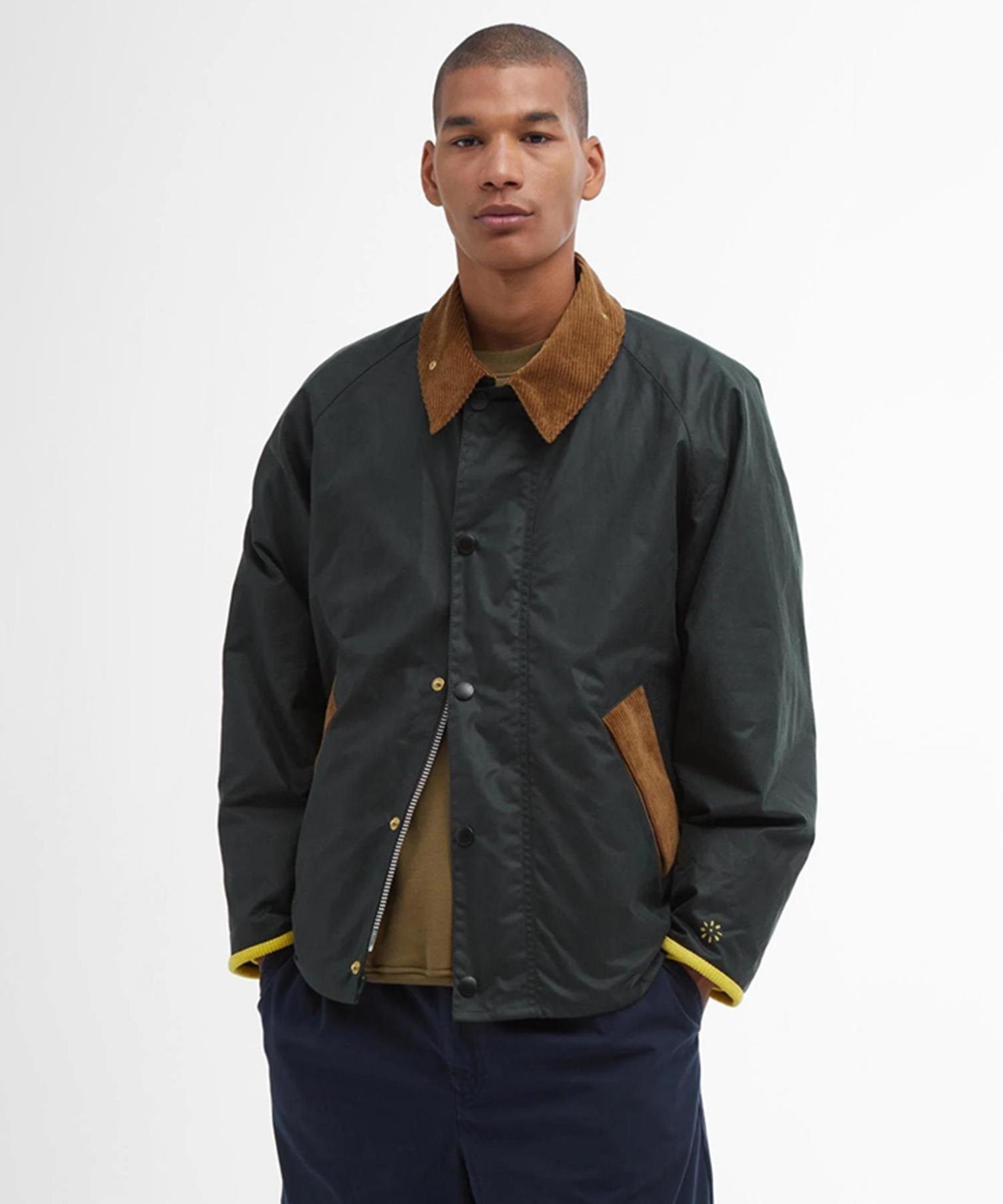 Barbour x Flower Mountain Unisex Oversize Yağlı Ceket SG51 Sage