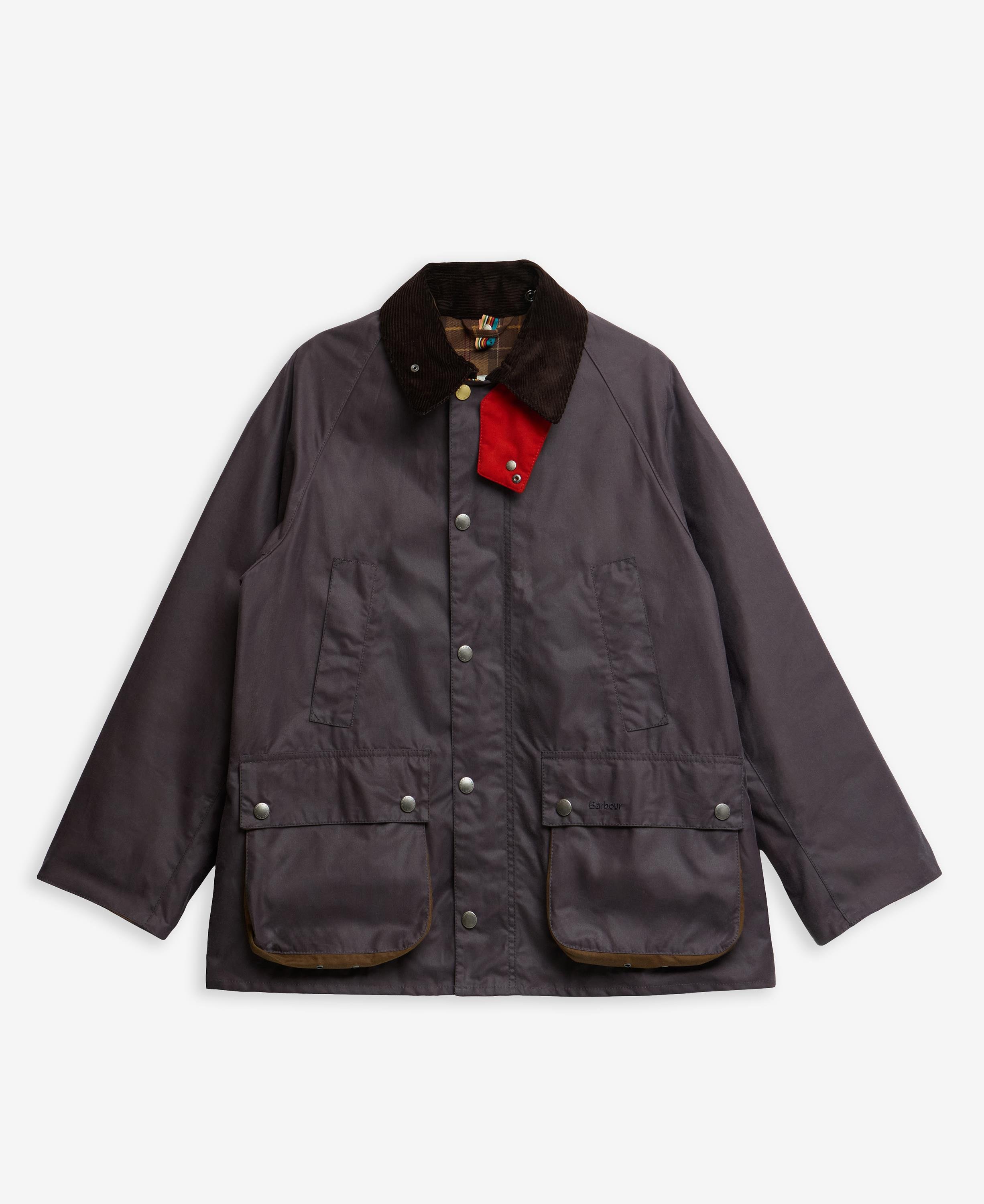 Barbour x Paul Smith OS Bedale Yağlı Ceket PU11 Grey Lilac
