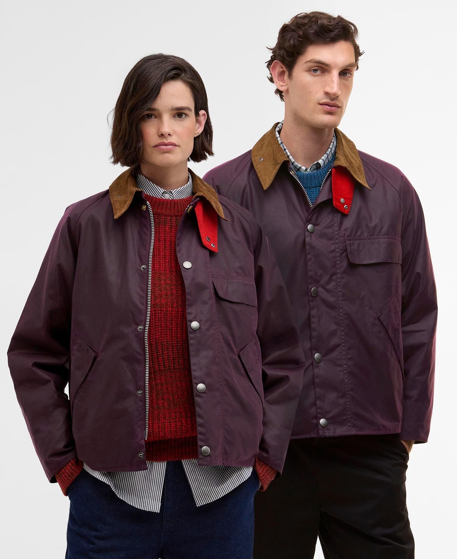 Barbour x Paul Smith Transport Yağlı Ceket PU71 Grape