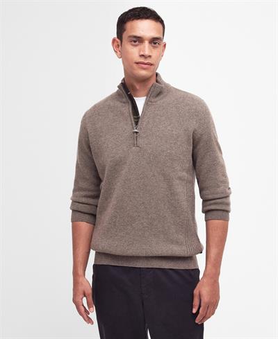 Barbour Holden Half Zip Knitted Kazak OL76 Military Marl