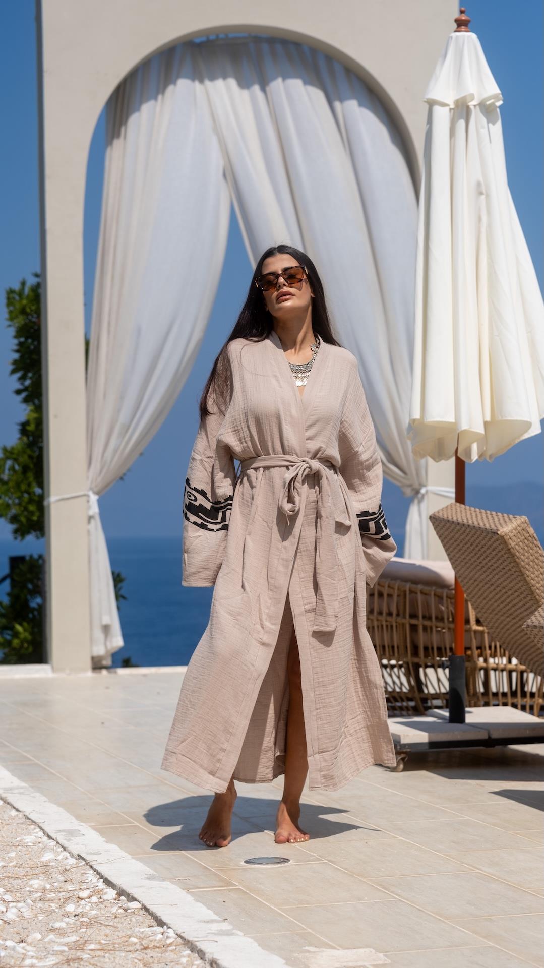 Bej Renk Kaftan