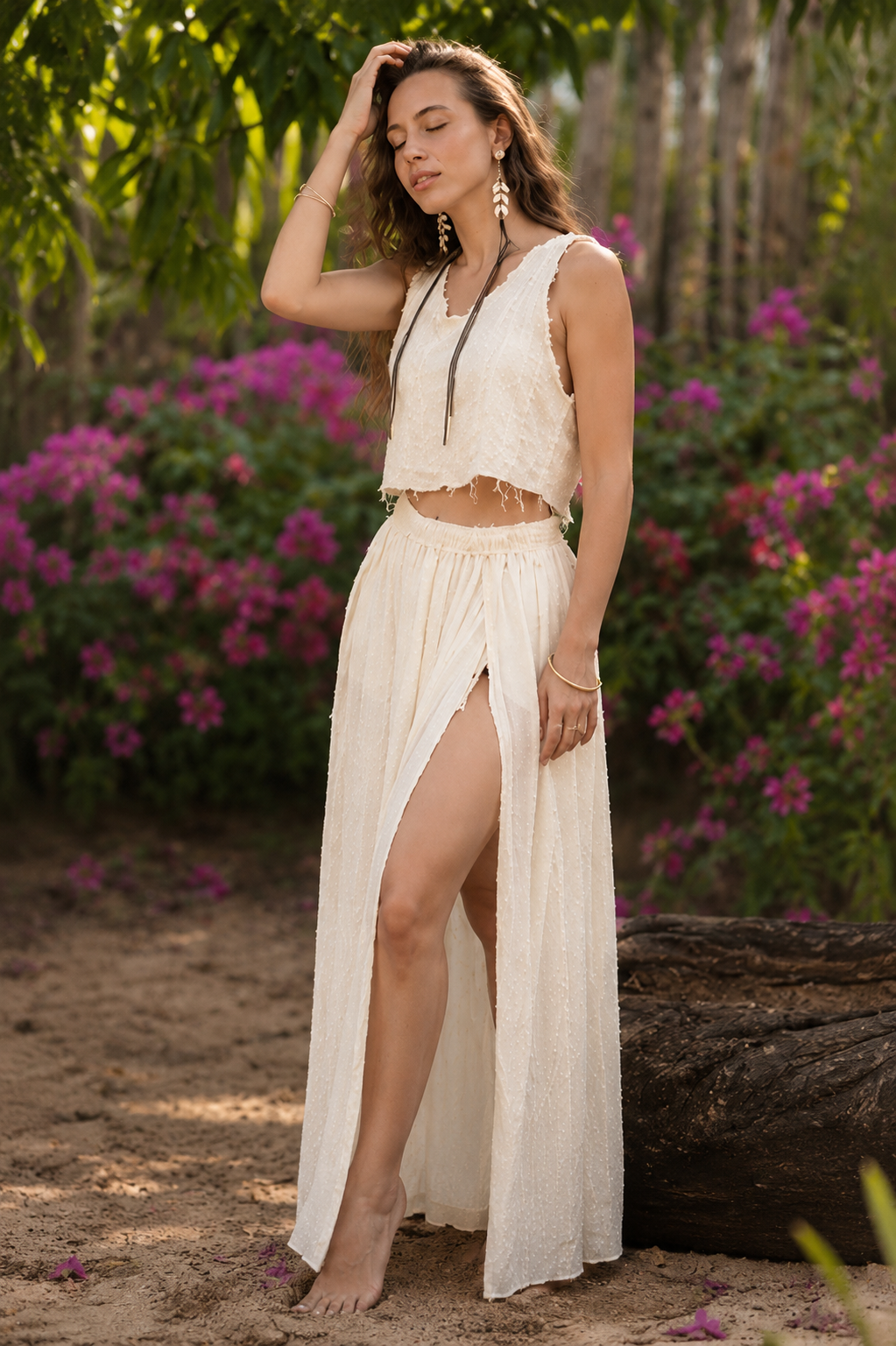 Thalia Boho Crop Top Ve Etek Takım