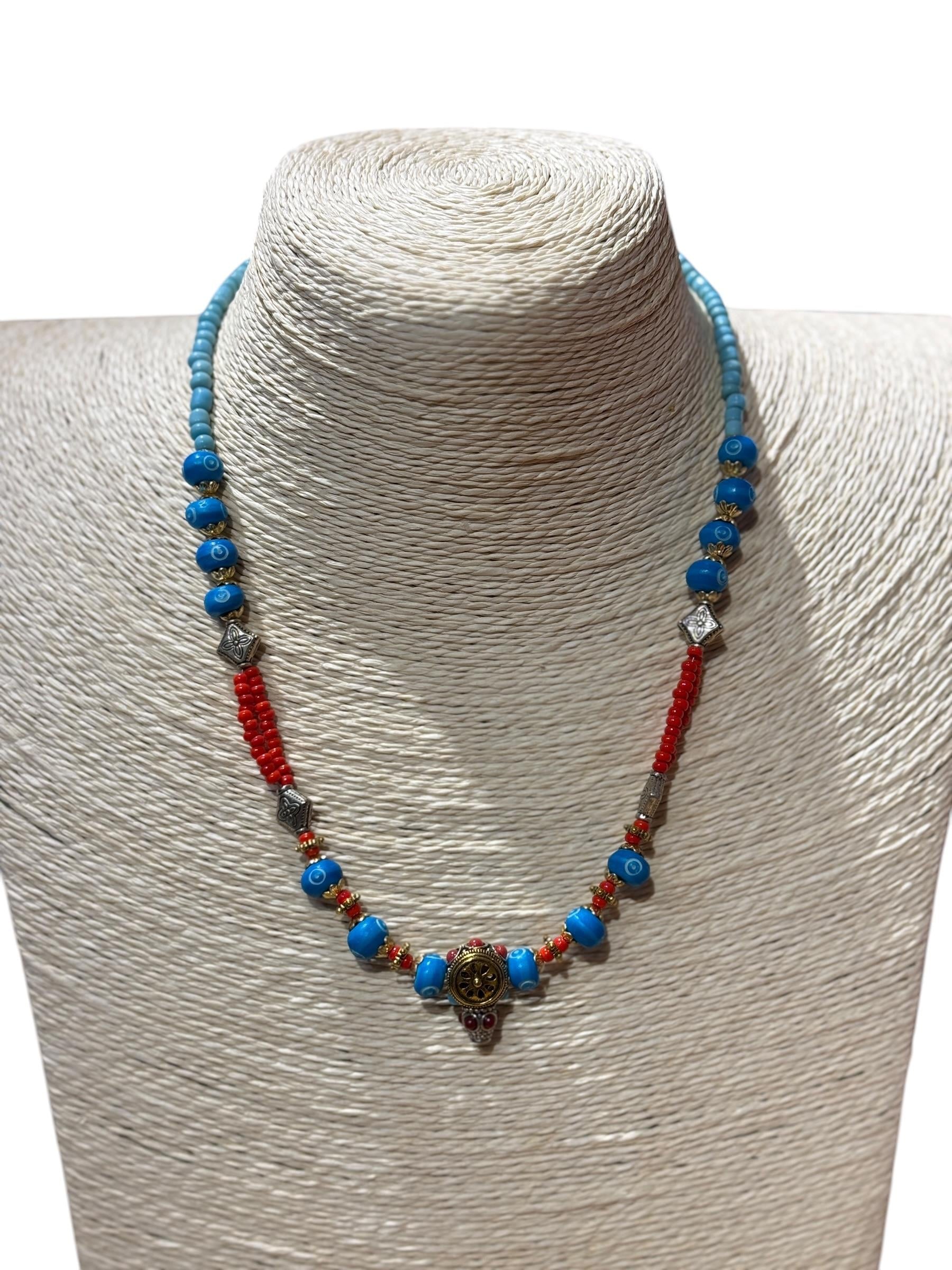 Turkuaz Taşlı Kolye