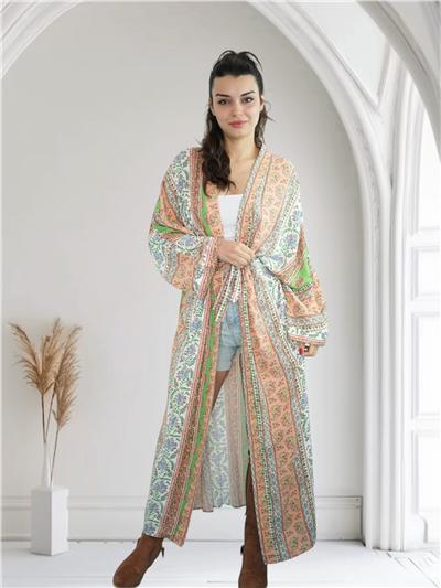 Yeşil Desenli Kaftan